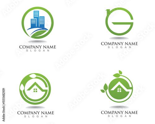Go  green leaf ecology nature element vector icon
