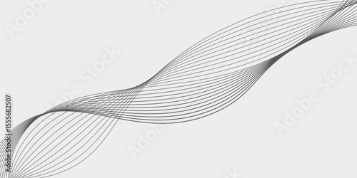 Abstract vector background with black wavy lines. EPS10