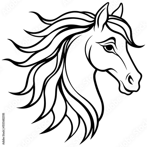 horse head vector