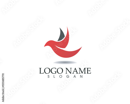 Wings bird sign abstract template icons app