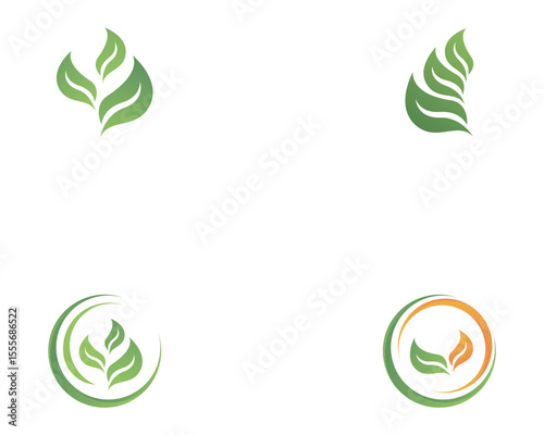 Ecology vector icon logo and symbol  template