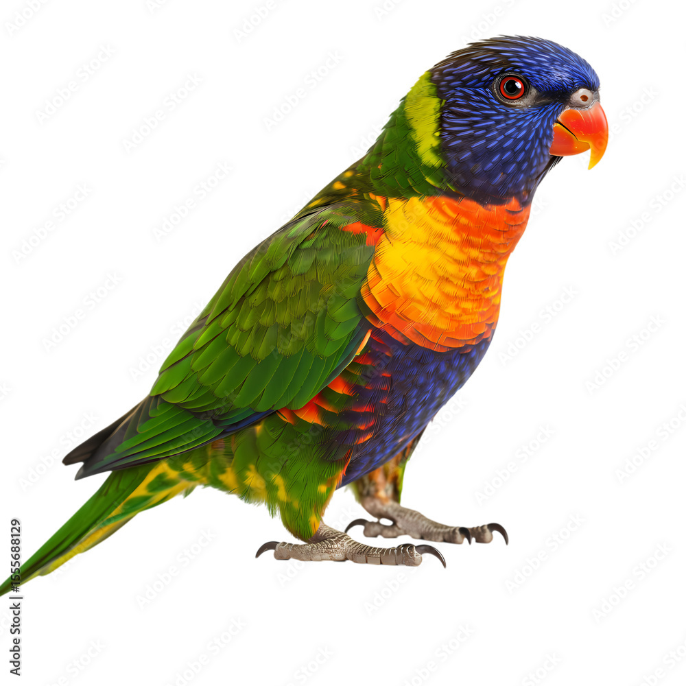 Obraz premium Rainbow Lorikeet: Vibrant Parrot Bird Photography