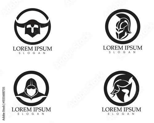 Warrior mask  Knight Titan Sparta Spartan Simple Silhouette