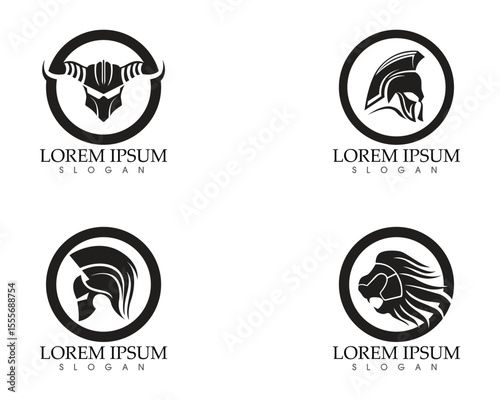 Warrior mask  Knight Titan Sparta Spartan Simple Silhouette