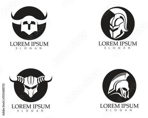 Warrior mask  Knight Titan Sparta Spartan Simple Silhouette