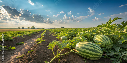 Watermelon field farm.