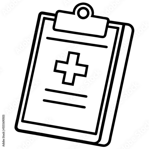 Healthcare Clipboard Symbol – Vector Art