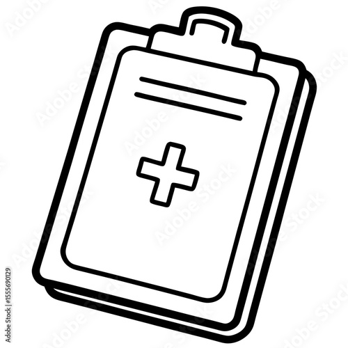 Healthcare Clipboard Symbol – Vector Art