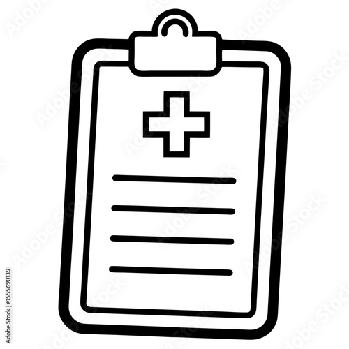 Healthcare Clipboard Symbol – Vector Art