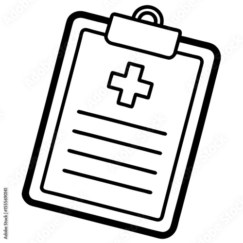 Healthcare Clipboard Symbol – Vector Art