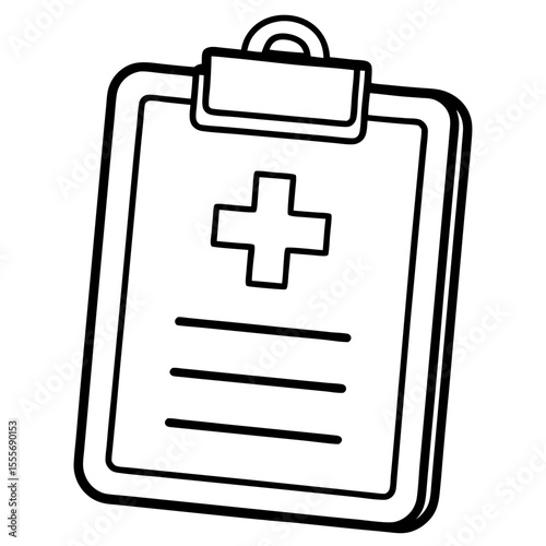 Healthcare Clipboard Symbol – Vector Art