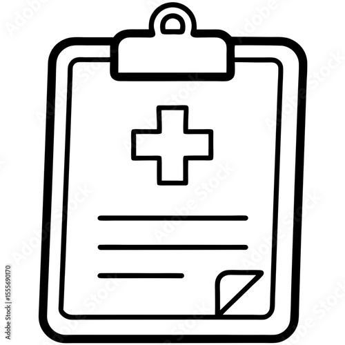 Healthcare Clipboard Symbol – Vector Art