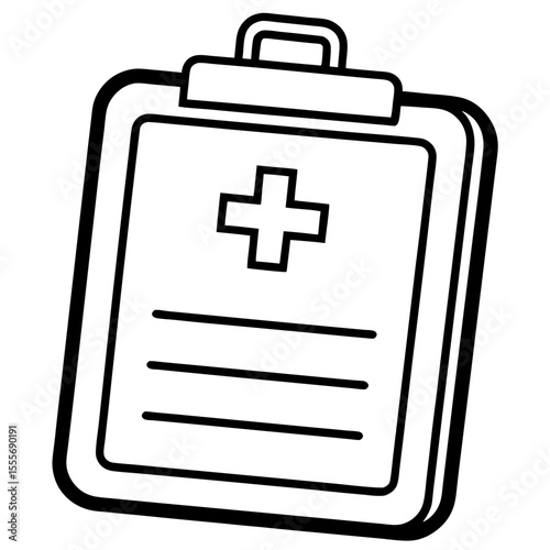 Healthcare Clipboard Symbol – Vector Art