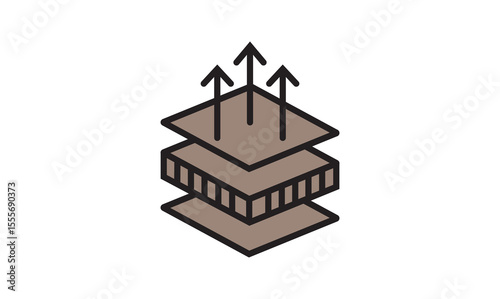 Insulation icon in black and colored style.insulation icon