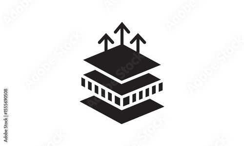 Insulation icon in black and colored style.insulation icon