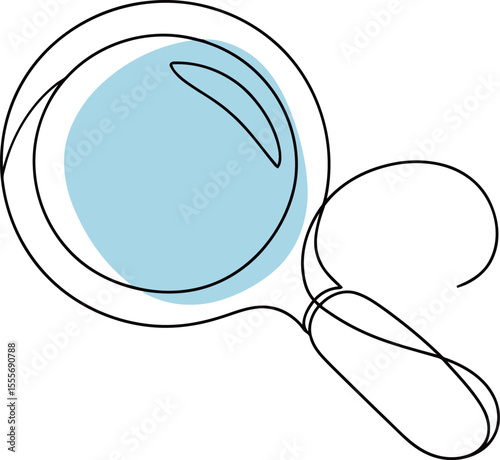 Magnifying Glass with Blue Lens and Handle