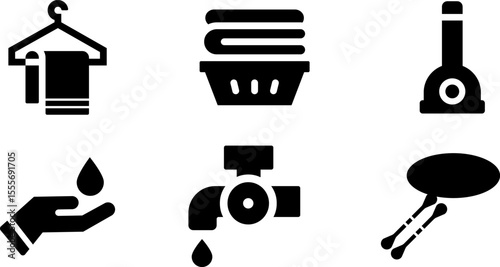 Modern Rounded Filled Hygiene Routinel Icon Set