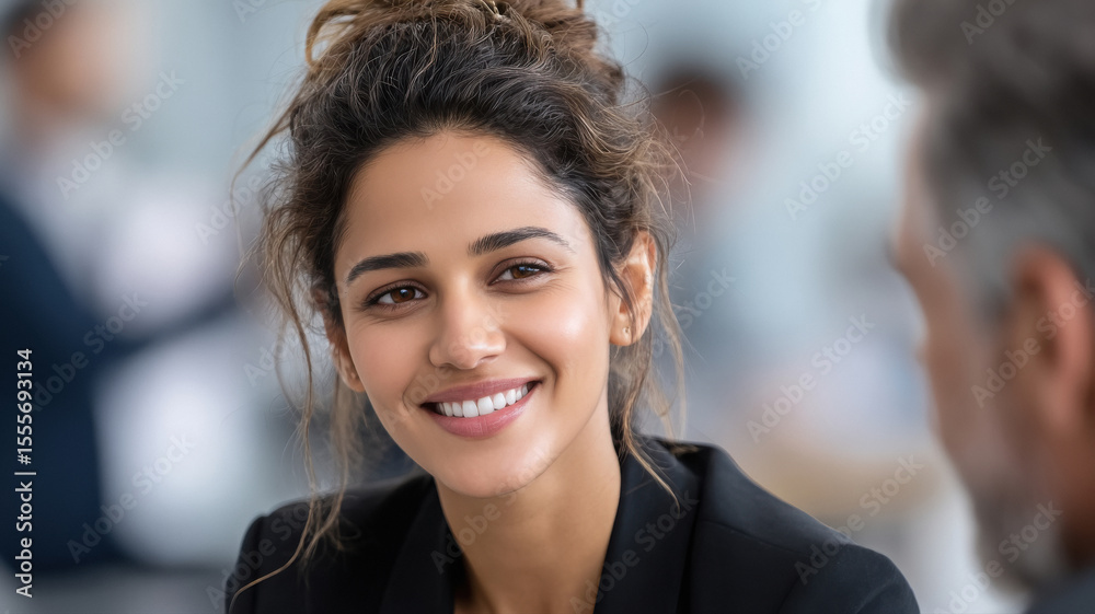 Fototapeta premium young indian businesswoman working on the laptop