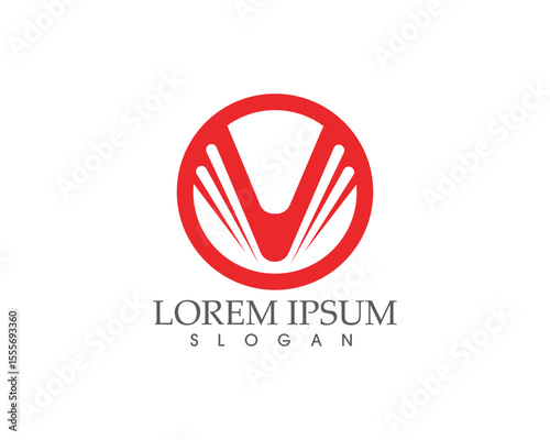 V letters business logo and symbols template..