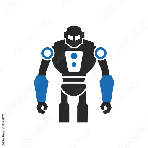 Futuristic Robot, Head, Icon, Set, Logo Design for AI and Automation