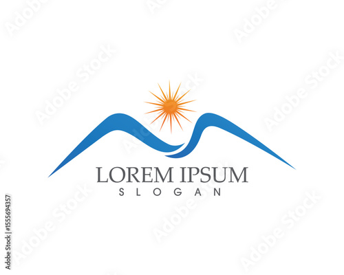 Mountain nature landscape  logo and symbols  icons template..