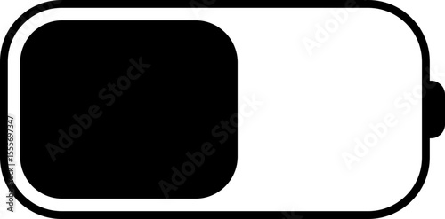 Battery charging icon. Silhouette design element related to mobile vector isolated on transparent background, animated charging low to full charge. lighting power symbol for web and app