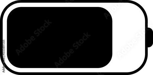 Battery charging icon. Silhouette design element related to mobile vector isolated on transparent background, animated charging low to full charge. lighting power symbol for web and app