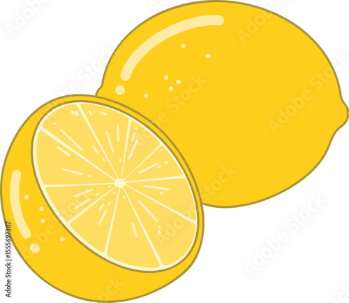 lemon slice vector illustration