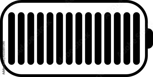 Battery charging icon. Silhouette design element related to mobile vector isolated on transparent background, animated charging low to full charge. lighting power symbol for web and app