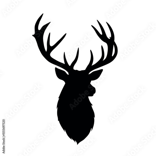 deer head silhouette vector
