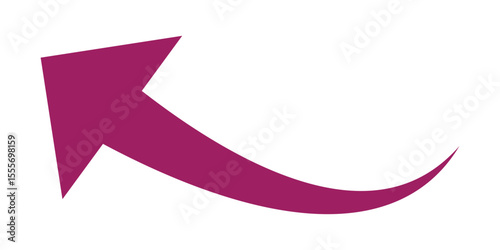Curved arrow. Black curved arrow icon. Curved arrow vector illustration isolated on white background.