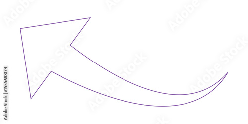 Curved arrow. Black curved arrow icon. Curved arrow vector illustration isolated on white background.