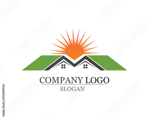 home buildings logo and symbols icons template nature