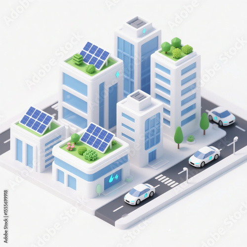 vector isometric city