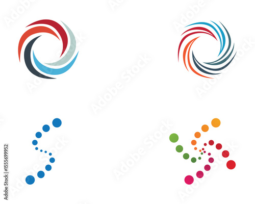 vortex circle logo and symbols template icons