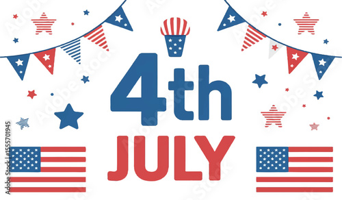Fun 4th of July Uncle Sam Hat & Sunglasses Graphic with Fireworks - Festive Independence Day Design

