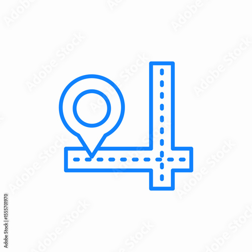 map pin on street icon sign vector