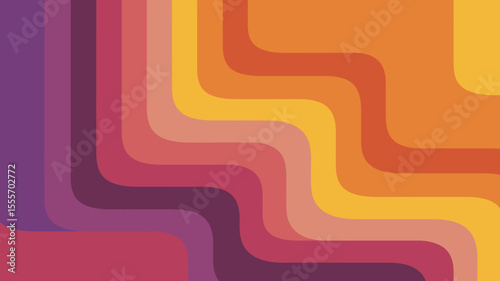 Abstract Wavy Lines Vibrant Gradient Color Palette Design