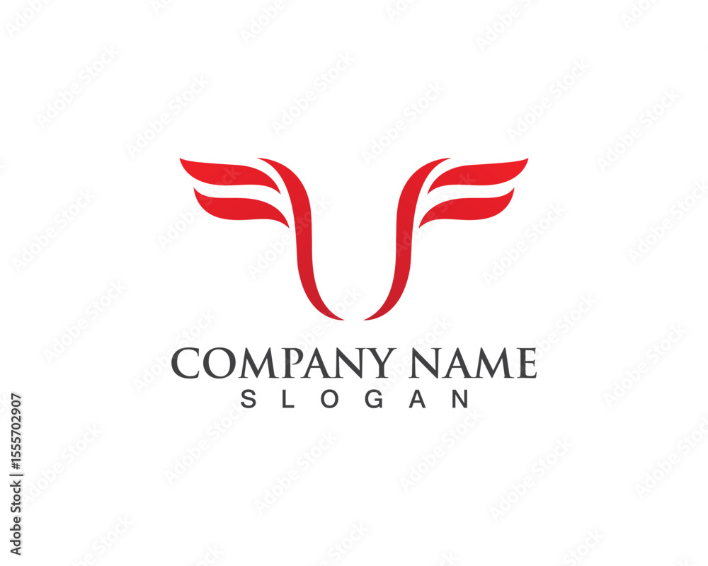 Fototapeta premium Wings bird falcon sign abstract template icons app