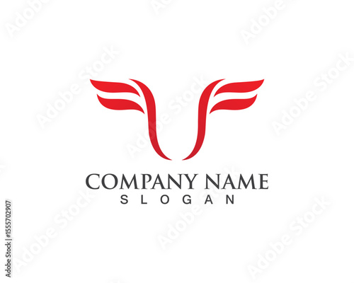 Wings bird falcon sign abstract template icons app