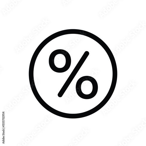 percent sign on white background