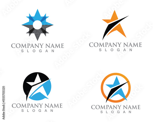 Star logo and symbols template vector icon illustration design