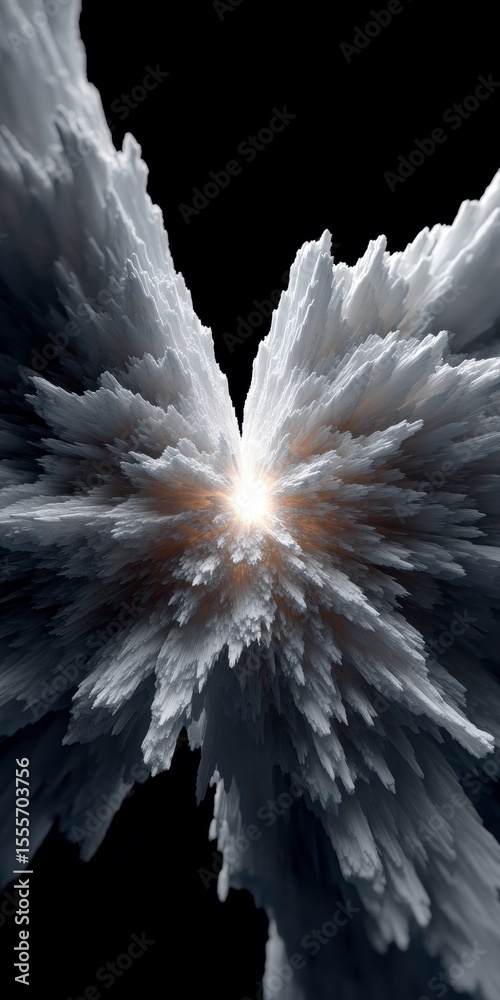 Fototapeta premium Abstract Modern Dynamic Background Futuristic 3D Illustration High Contrast Sharp Focus