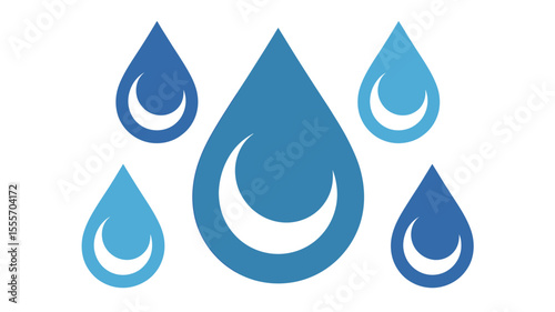 Water Drops Clean, Pure, and Refreshing Illustration