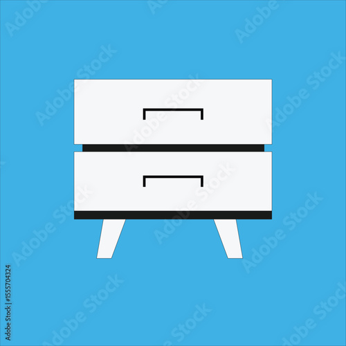 flat furniture illustrations design vector