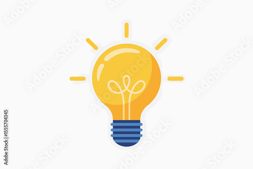 A bright illustration of an electric light bulb symbolizes a powerful business innovation concept