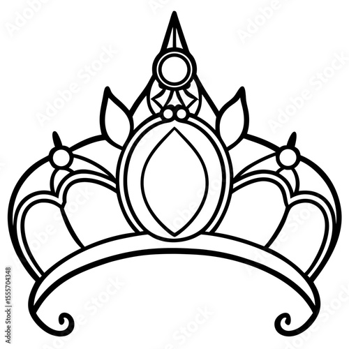 Moonlit Tiara Charm – Vector Art