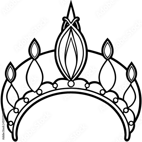 Moonlit Tiara Charm – Vector Art