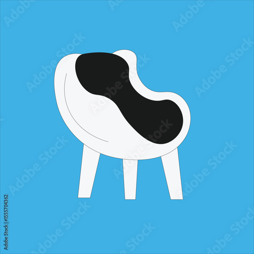 flat chair illustration design vector