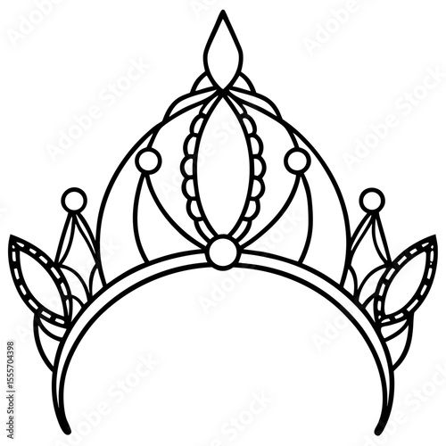 Moonlit Tiara Charm – Vector Art